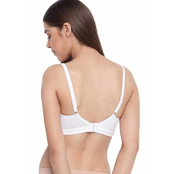 Enamor Encircle Side Shaping Lift Cotton Everyday Full Support Bra – Wide Straps, Non-Padded, Wirefree, Full Coverage A142